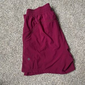 Lululemon Mens Pace Breaker Linerless Short 5" Magenta Purple